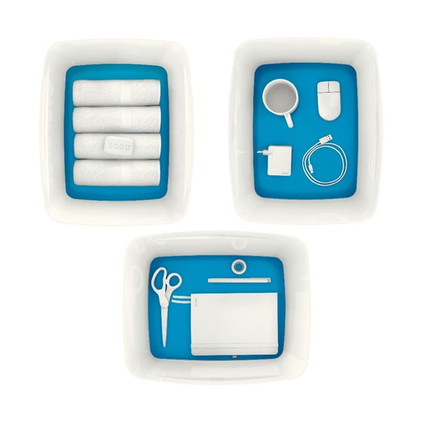 Biały/niebieski plastikowy pojemnik z pokrywką 32x38.5x20 cm MyBox – Leitz-image-2