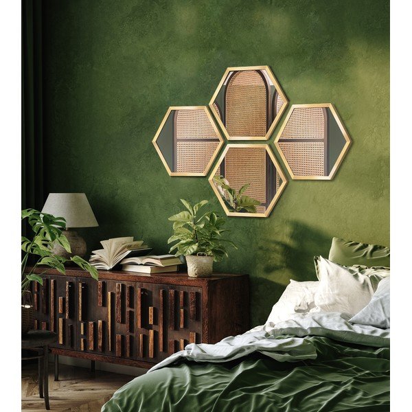 Lustra ścienne 4 szt. 35x40 cm Heksagon-image-1