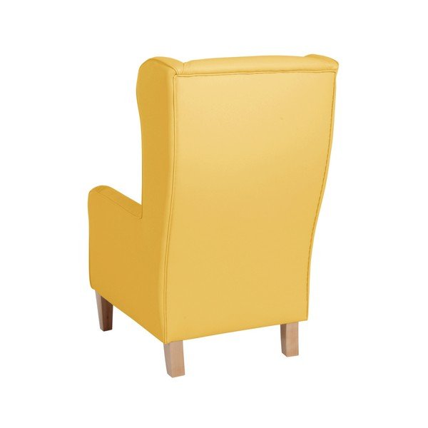 Żółty fotel z imitacji skóry Max Winzer Bruno-image-3