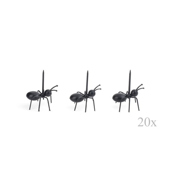 Komplet 20 wykałaczek do serwowania Kikkerland Ants