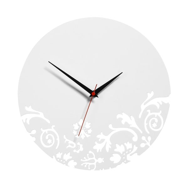 Zegar White Clock, 30 cm