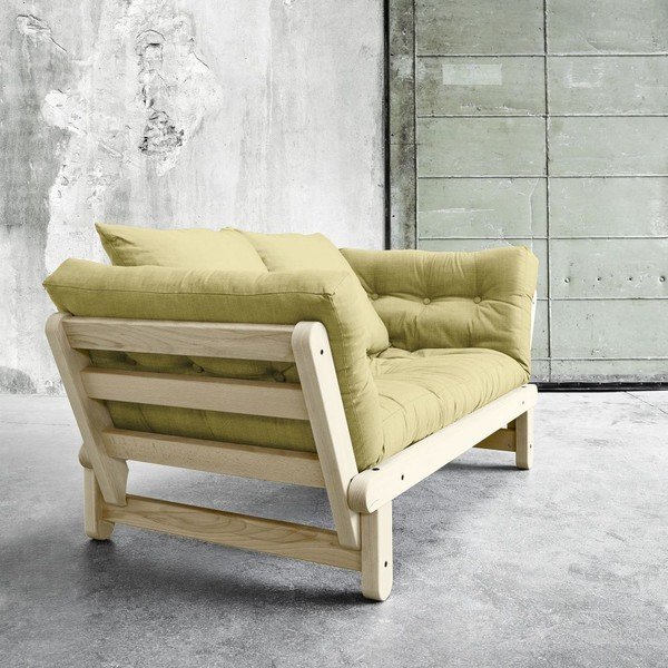 Sofa rozkładana Beat Natural/Avocado Green-image-1