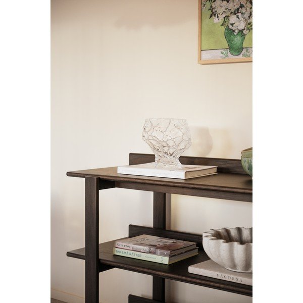Konsola z blatem w dekorze dębu w ciemnym naturalnym kolorze 43x150 cm Kilian – Rowico-image-3