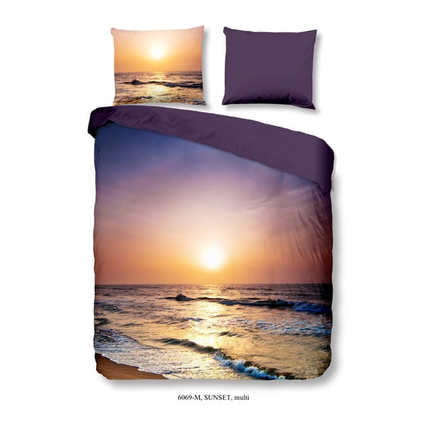 Pościel dwuosobowa z mikroperkalu Muller Textiels Sunset Over Sea, 200x240 cm