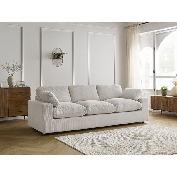 Beżowa sztruksowa sofa 250 cm Belair – Bobochic Paris-image-1