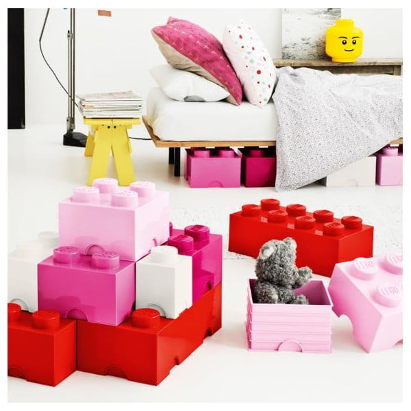 Czerwony kwadratowy pojemnik LEGO®-image-1