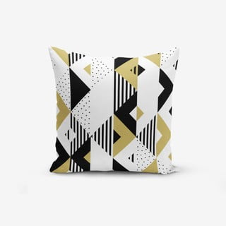 Poszewka na poduszkę z domieszką bawełny Minimalist Cushion Covers Mustard Color Geometric Sekiller, 45x45 cm