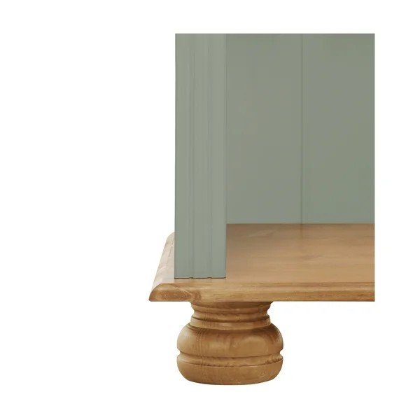 Zielony/w jasnym naturalnym kolorze regał z litego drewna sosnowego 77x181x31 cm Mette – Støraa-image-4