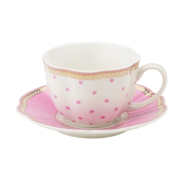 Porcelanowa filiżanka ze spodkiem Rosie Lisbeth Dahl, 2 szt.-image-1