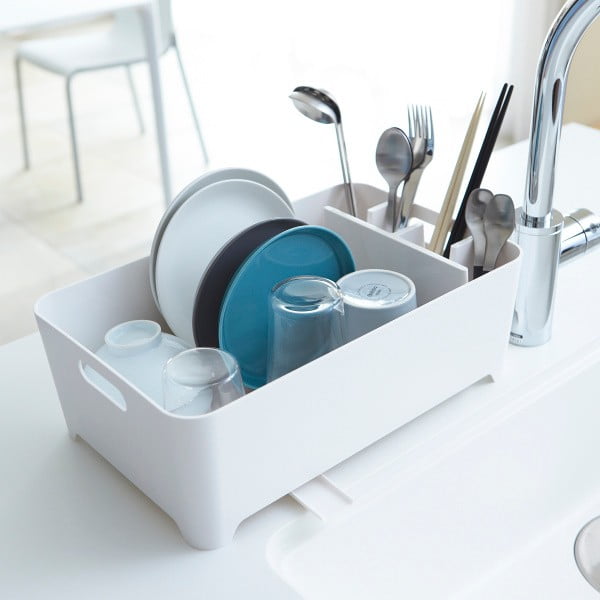 Biały ociekacz do naczyń YAMAZAKI Tower-image-2