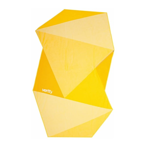 Żółty ręcznik z wodoodporną kieszenią wykonany ręcznie Vertty