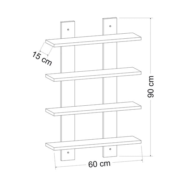 Biała półka piętrowa Laurel – Kalune Design-image-2