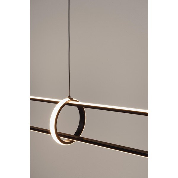 Czarna metalowa lampa wisząca LED Alken – Bizzotto-image-1