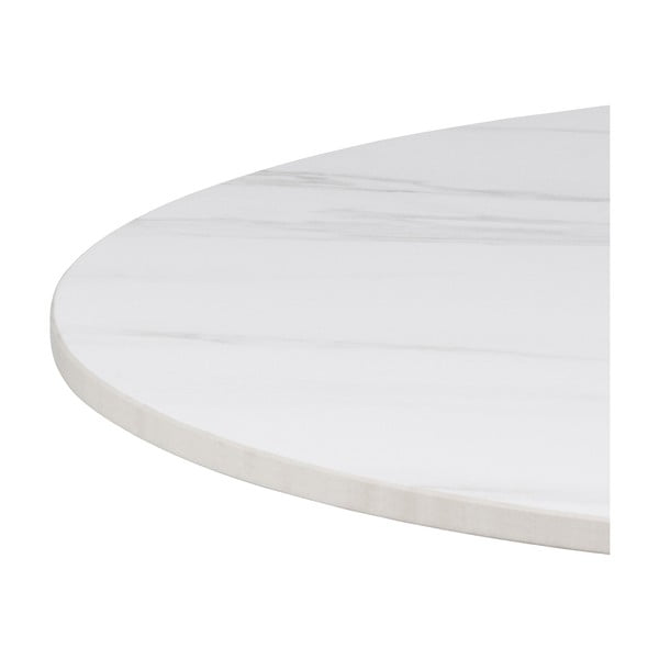 Biały okrągły stolik z ceramicznym blatem ø 60 cm Malta – Actona-image-3