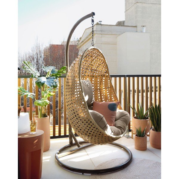 Czarna konstrukcja do wiszącego fotela ogrodowego Dalias – Kave Home-image-1