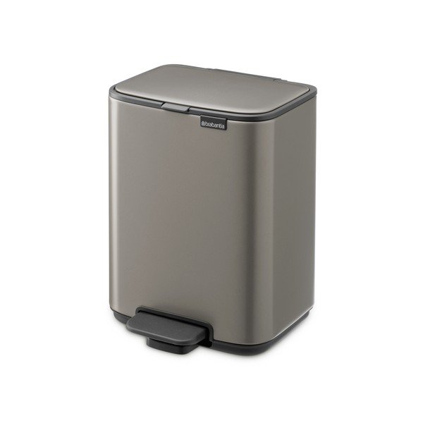 Szary stalowy kosz na śmieci z pedałem 4 l Bo – Brabantia