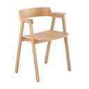 Krzesło z podłokietnikami z litego drewna dębowego w naturalnym kolorze Flip – Gazzda