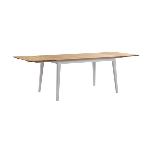 Dębowy stół z białymi nogami, 140 x 90 cm-image-1