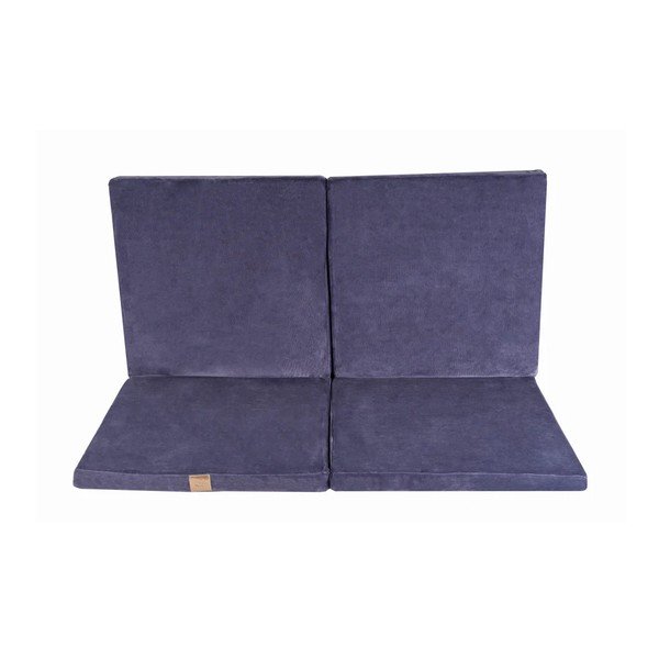 Szaroniebieska mata do zabawy dla dzieci 120x120 cm – Meowbaby-image-1