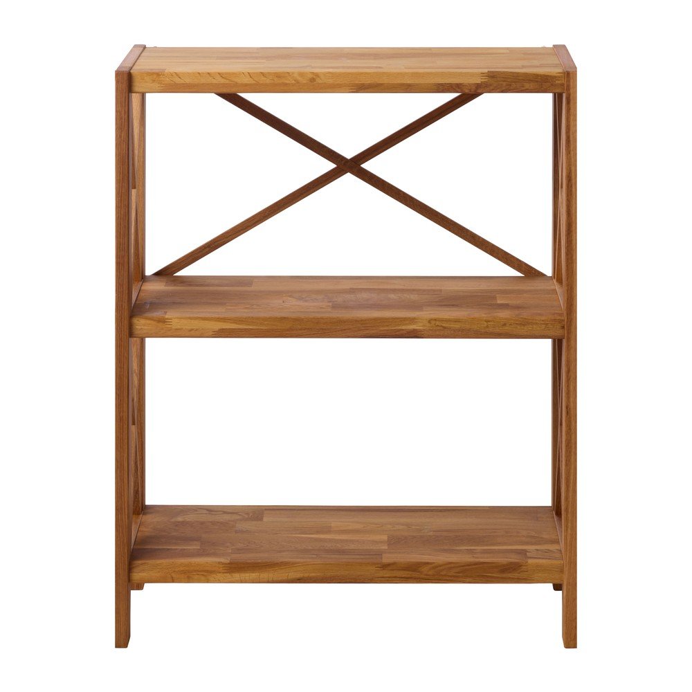 Regał z litego drewna dębowego w naturalnym kolorze 70x87 cm X-Shelf – Unique Furniture