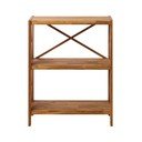 Regał z litego drewna dębowego w naturalnym kolorze 70x87 cm X-Shelf – Unique Furniture