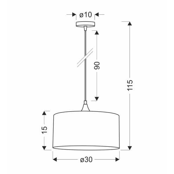 Morska lampa wisząca z tekstylnym kloszem ø 30 cm Maloto – Candellux Lighting-image-2