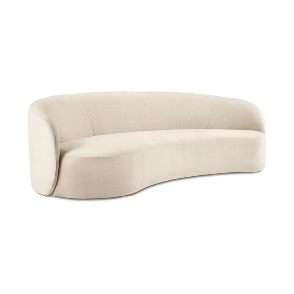 Beżowa aksamitna asymetryczna sofa Mazzini Sofas Debbie, lewostronna-image-2