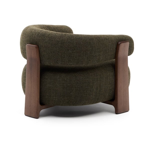 Zielony fotel z tkaniny szenilowej Granite – Kave Home-image-4