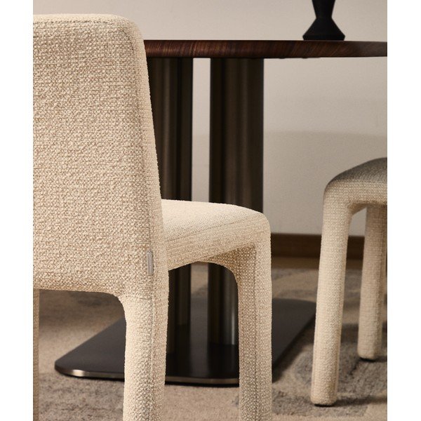 Beżowe tapicerowane krzesło sztaplowane Loria – Kave Home-image-3