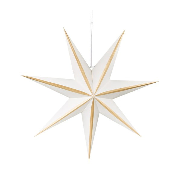 Biało-złota papierowa gwiazda dekoracyjna Butlers Magica, ⌀ 60 cm