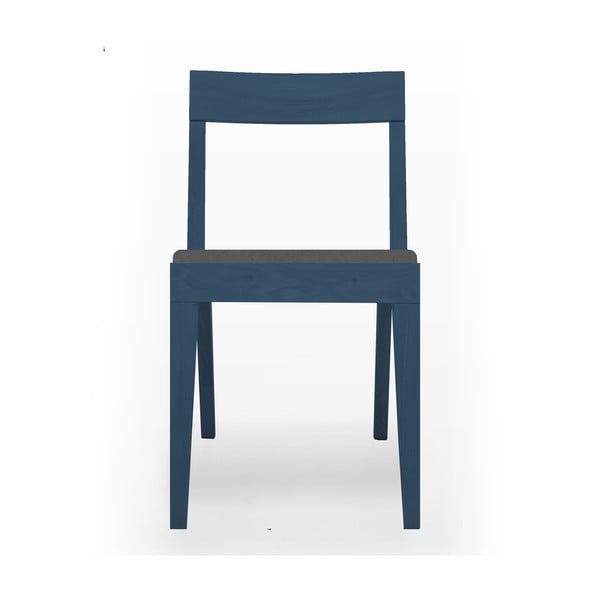 Niebieskie krzesło tapicerowane Another Brand Cubo Dark Grey