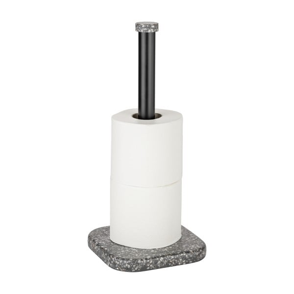Szary stojak na papier toaletowy z żywicy polimerowej Tom Tailor T-Terrazzo – Wenko