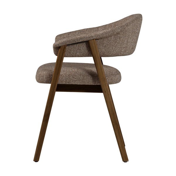 Brązowe tapicerowane krzesło z podłokietnikami Tunar – WOOOD-image-3