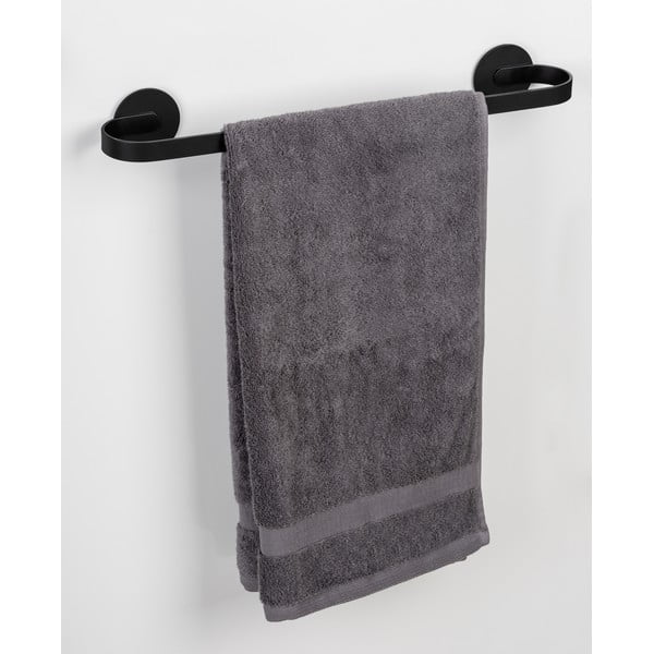 Samoprzylepny metalowy wieszak na ręczniki w kolorze matowej czerni Bivio – Wenko-image-1