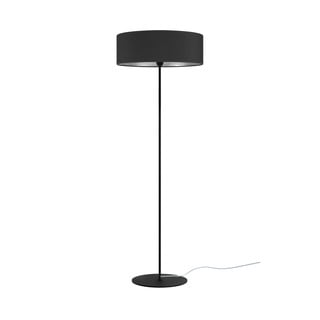 Czarna lampa stojąca z detalem w srebrnym kolorze Sotto Luce Tres XL, ⌀ 45 cm