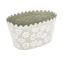 Zielona metalowa doniczka Dakls Daisy, wys. 14,5 cm