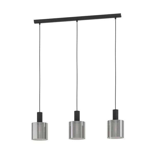 Czarna lampa wisząca ze szklanym kloszem GOROSIBA – EGLO