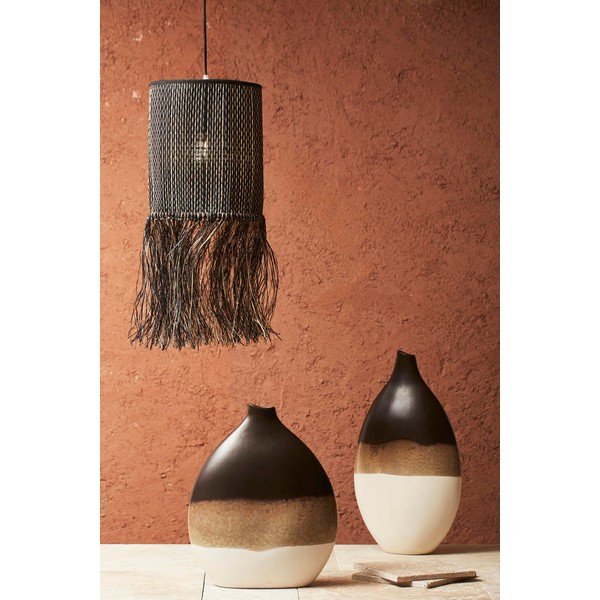 Brązowa lampa wisząca 26x26 cm Kogawa – Côté Table-image-1
