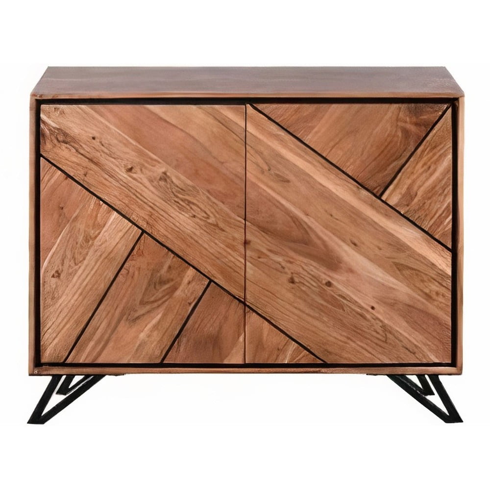 Szafka z litego drewna akacjowego 120x78x40 cm Ambala – Interia Home & Living