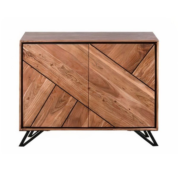 Szafka z litego drewna akacjowego 120x78x40 cm Ambala – Interia Home & Living