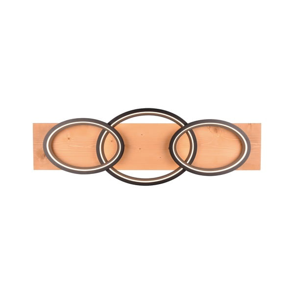 Czarno-brązowa lampa sufitowa LED ze ściemniaczem 33x97 cm Barca – Trio-image-3