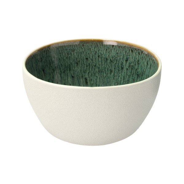 Biało-zielona kamionkowa miska 400 ml Gastro White/Green – Bitz