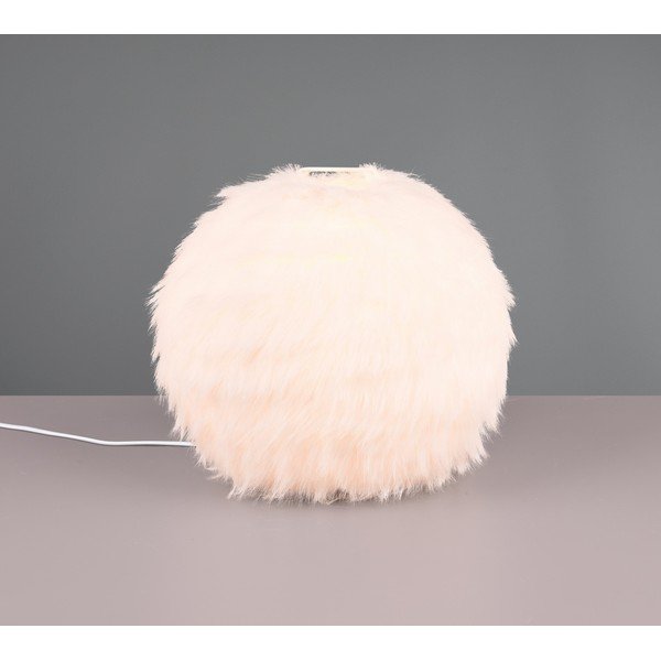 Kremowa lampa stołowa (wys. 24 cm) Furry – Reality-image-1