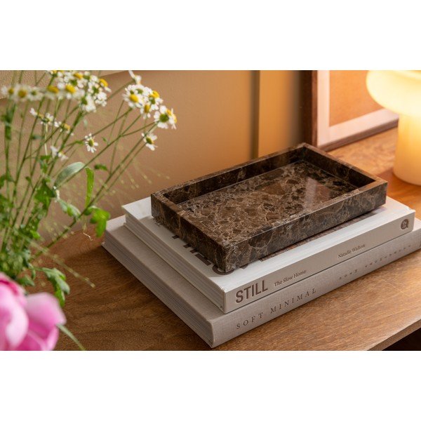 Marmurowa taca dekoracyjna 15x25 cm Lazio – PT LIVING-image-1