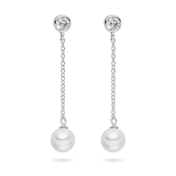 Kolczyki perłowe wiszące Elegance, 4,6 cm