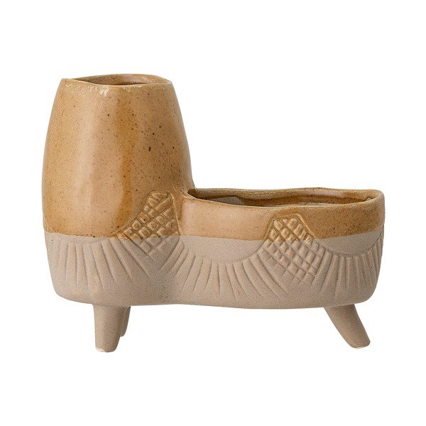 Pomarańczowo-różowa doniczka z kamionki Bloomingville Animal-image-2