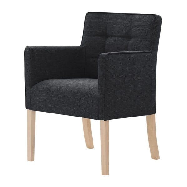 Ciemnoszare krzesło z brązowymi nogami Ted Lapidus Maison Freesia
