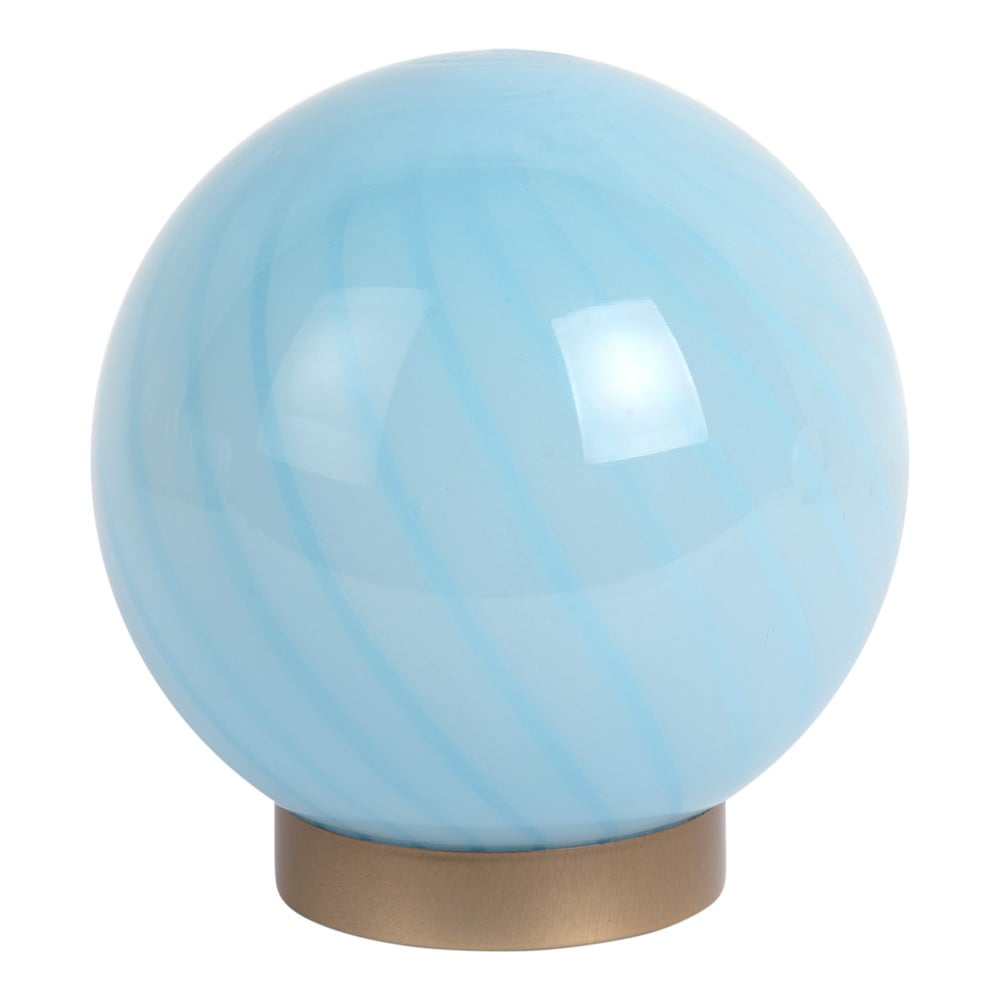 Jasnoniebieska lampa stołowa ze szklanym kloszem (wysokość 17 cm) Summer Globe – Leitmotiv