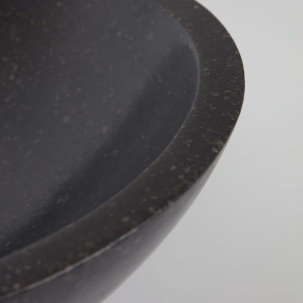 Czarna umywalka z lastriko Kave Home Sunday, ø 40 cm-image-3