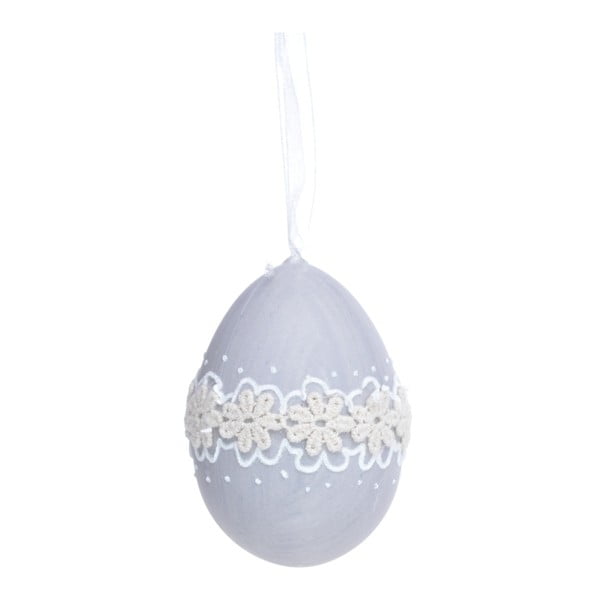 Szare jajko dekoracyjne Ewax Egg Flower